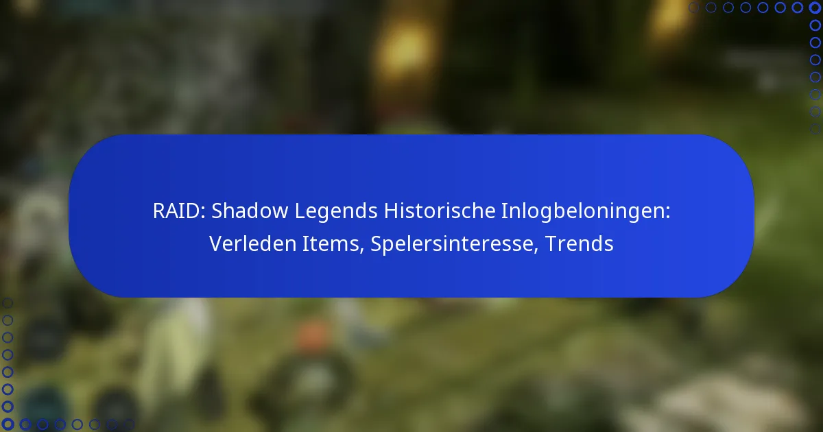 RAID: Shadow Legends Historische Inlogbeloningen: Verleden Items, Spelersinteresse, Trends