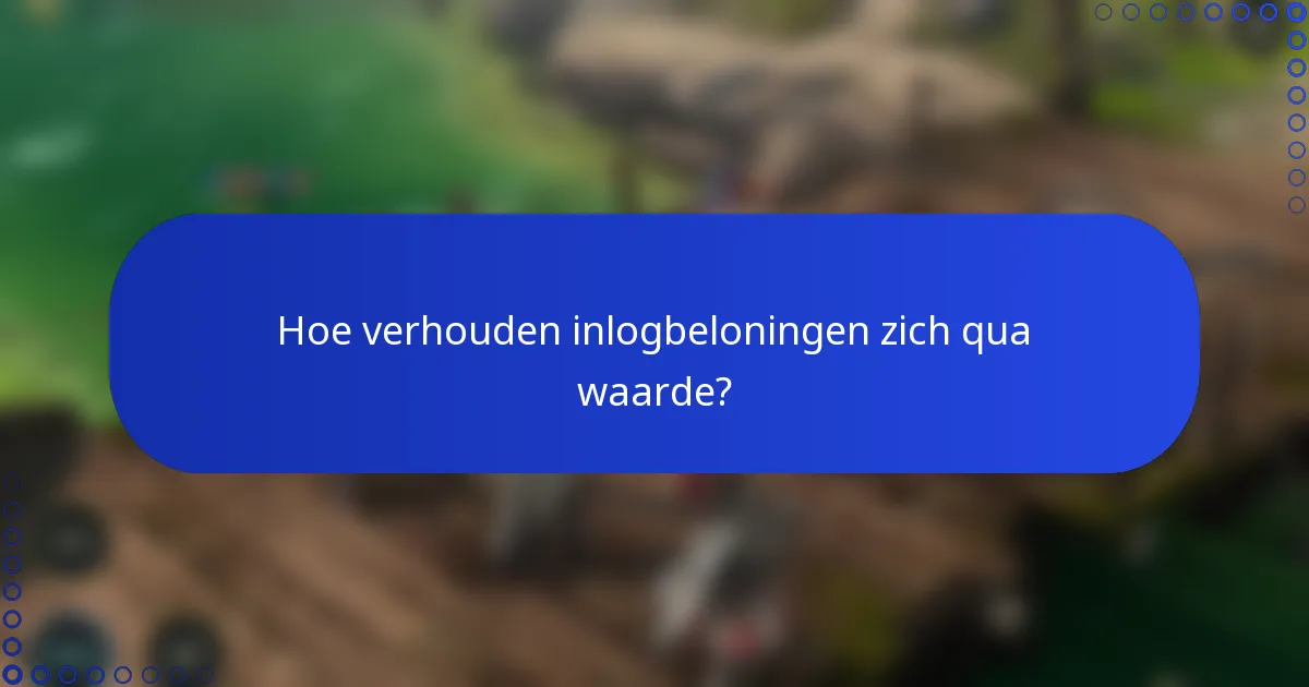 Hoe verhouden inlogbeloningen zich qua waarde?